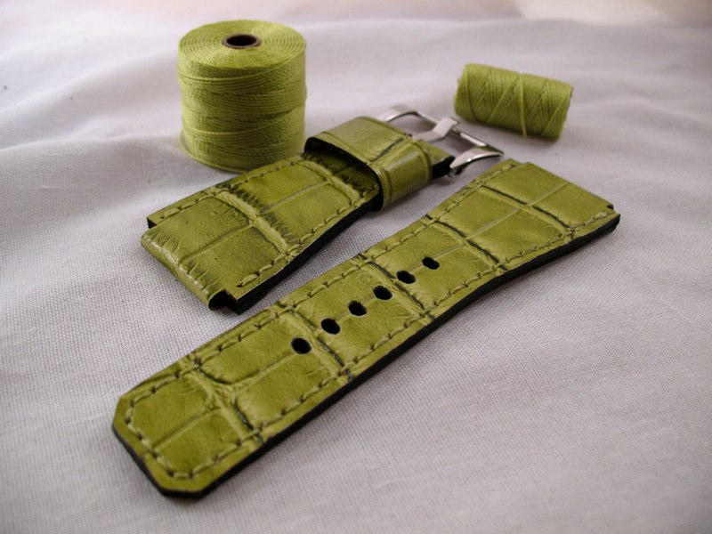 Green embossed croc green