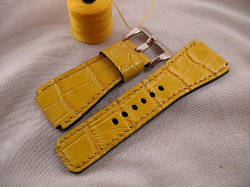 Yellow embossed croc yellow