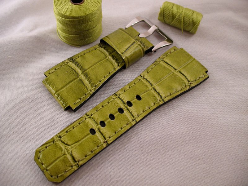 Green embossed croc green